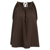 YAYA Haltertop met gevlochten halslijn aubergine purple