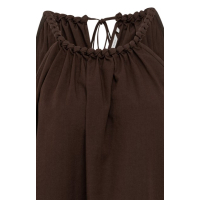 YAYA Haltertop met gevlochten halslijn aubergine purple