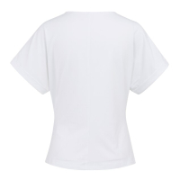 YAYA Top met ronde hals en knoopdetail pure white