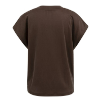 YAYA Mouwloos topje met ronde hals aubergine purple