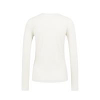 YAYA Ribbed long sleeve shirt snowfall white