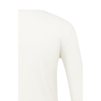YAYA Ribbed long sleeve shirt snowfall white