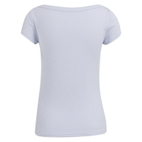 YAYA Ribbed top with boatneck ice blue