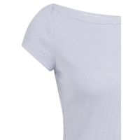 YAYA Ribbed top with boatneck ice blue