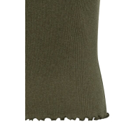 YAYA Sleeveless top with small buttons army green melange