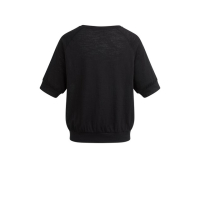YAYA Jersey top with knitted outlook black