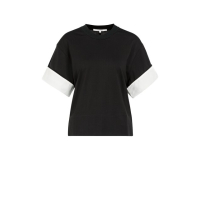 YAYA Jersey top with woven details 