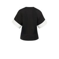 YAYA Jersey top with woven details 