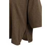 YAYA Oversized jerseytop met ballonvormige achterkant slate black brown dessin