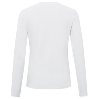 YAYA T-shirt with round neck and long sleeves in regular fit, pure white
