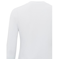 YAYA T-shirt with round neck and long sleeves in regular fit, pure white