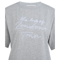 YAYA T-shirt with flock print pure white dessin