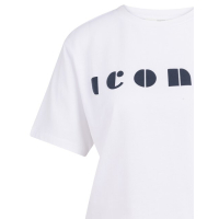 YAYA Boyfriend t-shirt with print pure white dessin