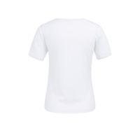 YAYA T-shirt with mesh edge pure white