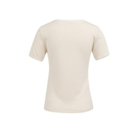 YAYA T-shirt with mesh edge creme beige