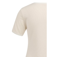 YAYA T-shirt with mesh edge creme beige