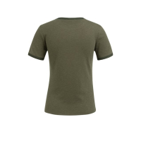 YAYA T-shirt with mesh edge army green