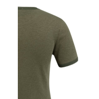 YAYA T-shirt with mesh edge army green