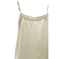YAYA Satin singlet with transparent crockery brown