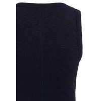 YAYA Ribbed singlet with round neck navy blazer blue