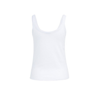 YAYA Singlet with mesh edge pure white