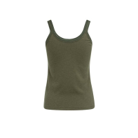 YAYA Singlet with mesh edge army green
