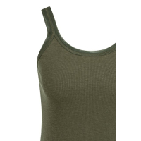 YAYA Singlet with mesh edge army green