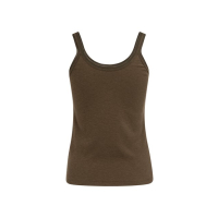 YAYA Singlet met mesh rand slate black brown