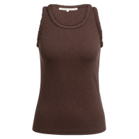 YAYA Singlet met gevlochten rand aubergine purple