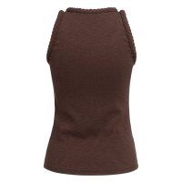 YAYA Singlet met gevlochten rand aubergine purple