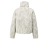 YAYA Short printed padded nylon jacket, beige dessin
