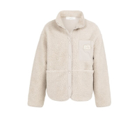 YAYA Teddy jacket with chest pocket grey melange