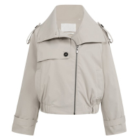 YAYA Short trenchcoat bomber jacket slate grey