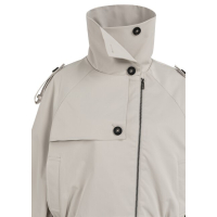 YAYA Short trenchcoat bomber jacket slate grey