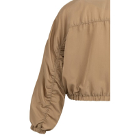 YAYA Short jacket with pleats tan brown