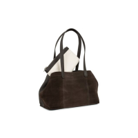 YAYA Suede shopper chocolate brown