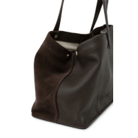 YAYA Suede shopper chocolate brown