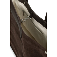 YAYA Suede shopper chocolate brown