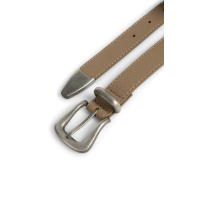 YAYA Studded leather belt khaki green