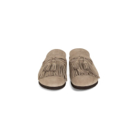 YAYA Suede boat shoes with tassels washed brown