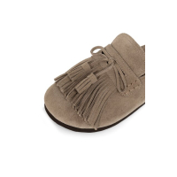 YAYA Suede boat shoes with tassels washed brown