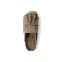 YAYA Suede boat shoes with tassels washed brown