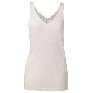 YAYA Knitted linen singlet pebble YAYA Knitted linen singlet pebble