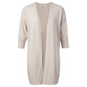YAYA Linen cotton blend loose fit cardigan pebble YAYA Linen cotton blend loose fit cardigan pebble
