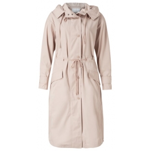 YAYA Long cotton parka jacket sand YAYA Long cotton parka jacket sand