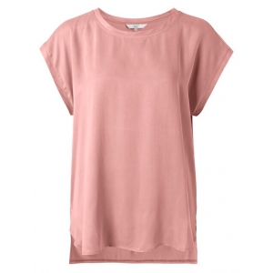 YAYA cupro blend fabric mix t-shirt YAYA cupro blend fabric mix t-shirt