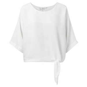 YAYA Oversized top with kimono sleeves and knotted detail blanc YAYA Oversized top with kimono sleeves and knotted detail blanc