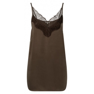 YAYA Strappy top with lace turkish coffee YAYA Strappy top with lace turkish coffee