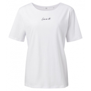 YAYA Cotton t-shirt with black quote white YAYA Cotton t-shirt with black quote white