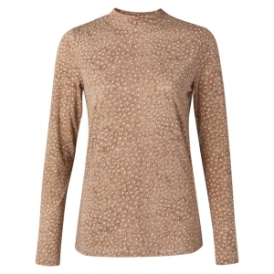 YAYA all over printed mock neck ls tee YAYA all over printed mock neck ls tee